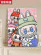 
Blue Color He 2025 Labubu cartoon IY digital oil painting hand-painted fill colored children's decorative painting LL16886 Acrylic paint + professional oil canvas + multiple professional paintings