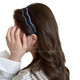 Headband Cowgirl Hairband 2025 Simple Temperament Hairband New Face Wash Advanced Going Out Headband Fashionable and Versatile Ultra-Fine Denim Wavy Hairband-Dark Blue