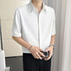 
ITELIMA International High Luxury Brand Summer New Cool Ice Silk Men's Shirt Color Bundle Five-point Short Sleeve Casual 1048 Mousse Brown [Gift Box] M _Suggested 100-120Jin [Jin equals 0.5 kg]