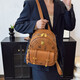Bear letter splicing backpack for women's bag new style 2025 casual small backpack for women versatile commuter female flying 2466 black no pendant