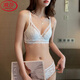 浪莎蕾丝软钢圈夏薄款女内衣套装收副乳聚拢防下垂大胸显小性感文胸罩 白色单件 75B C=34BC