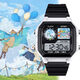 Sky Light Escape personajes de anime Customized Watch Customized Bidimensional Smart Sman Square Electronic Watch Model Model Students [Fashion Silver-Electronic Watch] Z3883 Light Escape Super Value Pack (batería extra larga + Embalaje de caja de regalo)