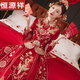 
Hengyuan Xiang Xiuhe Clothing Bride 2025 New Wedding Clothing Chinese Wedding Dress Summer Toast Clothing Dragon and Phoenix Gown Small Kitchen Shawl Fenglaiyi Embroidery No Headdress Set S