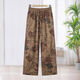 Polarbär Polar Bear2025 Mutter im Sommer der Mutter Dünne Satin-Satin-Hosen mit gerader Leg-Hose vielseitige Slim-Hosen Frauen mit breitem Beinhosen T-Shirt Magnolia [authentisch 9898] 2xl empfohlen 85-110jin [Jin gleich 0,5 kg]