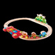 Shantoulin Village Train Toys Trackautautautauton Musik Set Kinder kleines Spielzeug 1 -Jährige 6 Säuglingsbabygeschenk 2 Stück Zug Track Jungle Musik Set + Regenbogen