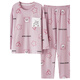 Mrs. Yuan 5xl Extra-große Größe Baumwolle langärmelige Pyjamas für Frauen Frühling und Herbst Fett MM plus Fett Plus Größe 200 Jin [Jin entspricht 0,5 kg] lila lässige zweiköpfige Zweiköpfe KN9207 Langsalzhose reine Baumwolle M [80-100 Jin [Jin Equals Equals Gon 0,5 kg]]]