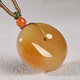 
A thousand-year-old jade Hetian jade peace buckle pendant, men and women peace buckle jewelry and jade pendant [diameter about 20mm] QZH3291z