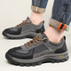 
Genuine leather men's shoes spring new outdoor hiking hiking shoes breathable men's casual dad shoes comfortable sports shoes men B9880 dark brown 38