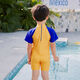Ultraman Wangwang team children's swimsuit boy swimming trunks 2025 new boy long-sleeved swimsuit swim cap baby boy swimming suit one-piece 9855 XL