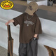 G.DUCKKIDS boys short-sleeved T-shirt 2025 summer new children's clothing trendy casual children's cotton tops big boys summer clothing hot sale CT679# white 90 [suggested 80-90cm]