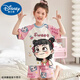 
Disney baby girls pajamas thin summer short-sleeved ice silk modal children girl Nezha 2025 home clothing new set Cherry Nezha powder [cool, breathable, skin-friendly and comfortable 160 Recommended 150-160cm Recommended height 150