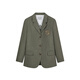 Teenie Weenie [Linse] Bear Women's 2025 Automne Nouveau Old Style Casual Suit mince veste Light Military Green M