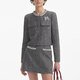 Joyas de diamantes autorretratos con una gran chaqueta de tweed estilo fragancia de oro para mujeres, color gris mixto, color gris mezclado xs uk 04