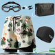 Big round and small round teenage men's swimming trunks anti-embarrassment double-layer loose large size fat people middle and high school students quick-drying swimming upgraded version white flower + cap + swimming goggles earplugs nose clip + bag XL XL95-120Jin Jin equals 0.5 kg