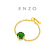 Chow Tai Fook ENZO 18K gold inlaid diopside ring round colored gemstone women's ring EZV4500 EZV4500
