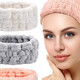 Face washing headband coral plush female student hairband high elastic autumn and winter facial mask washing headscarf headwear green