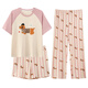 Modal Yunduo Cotton Student Pajamas Женщины с набором с тремя частями с тремя частями, набор для летней одежды, набор домашней одежды, набор для домашней одежды 22m831 Легкая порошковая сбоя с собачьими пьесами XL 120-140JIN [JIN равен 0,5 кг] в тот же день, заказы перед 16:00.