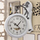 
Enbaole double-sided wall clock living room stylish silent European creative silent clock two-sided quartz clock modern simple fashionable hanging watch 9889 white other