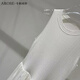 
Cabinet synchronous summer new round neck sleeveless knitted splicing long dress temperament white skirt cream rice sleeveless knitted skirt 9898 L