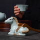 Xian Yan household can raise open-piece Ru porcelain tea pet ornaments - make money immediately tea table tea table ornaments light luxury Tianqing Ru porcelain tea pet - make money immediately