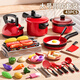 
Xidici Children's Mini Kitchen Playing House Cooking Toys Vegetables and Fruits Kitchenware 1-3-6 Years Old Girls' Birthday Gifts