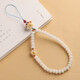 Lu Shanwu White Jade Bodhi Root Phone Mobile Phone Lanyard Migne Burcoal Burning Huge Cat Phale Mobile Chaîne Pendentif Pendre Corde à poigne