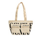 Lienzo de gran capacidad Fashion Bolso informal Bolso 2025 Autumno Nuevo versátil INS ONE-HOLEZA ACARMA BOTA BACK BLANCO