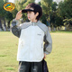 G.DUCKKIDS boys' sun protection jacket 2025 new autumn children's quick-drying jacket medium and large children's casual outdoor wear fashionable white and gray 120