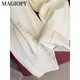 Magiopy International Luxury High-End-Marke Gentle Apricot Casual Mode-Modeanzug für Frauen im Winter für Frauen neue modische altersreduzierende Jacke Aprikosen Zwei-teilige Set (ohne Fleece) S (100 Jin [Jin gleich 0,5 kg])