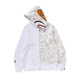 BAPE Men's 25th Autumn and Winter Luminous Camouflage Spliced Tiger Shark Hooded Sweatshirt Jacket Cardigan 009151P White WHX M One Size