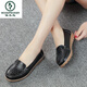 Specht Summer Flat Sohle Bohnenschuhe hohl weiche Sohle lässige Frauenschuhe atmungsaktive Mutterschuhe Krankenschwester weiße Schuhe Schwangere Frauen Single Schuhe 6629 hohl schwarz 37