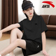 
Anta sports suit for women summer polo shirt for women short-sleeved T-shirt for women shorts for women quick-drying ice silk loose breathable casual suit pure white/black M