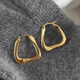 Yinyu retro gold pigmented hoop earrings, irregular minimalist metal high-end earrings, temperament earrings, gold earrings for women, gold earrings