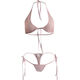 Private Garden Sexy Bikini Style Pure Desire Three-Point Underwear Thong Strap Underwear Set Small Breasts Lilac One Size
