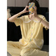 Velvet ártico Ropa para el hogar de gran tamaño para mujeres 2025 Nuevo verano Papelado de manga corta Sweet Princess Fengyunduo Pajamas Conjunto de tres piezas H9923 Frog Tear [estilo de solapa pequeña] M