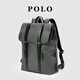 Polo [New Product] Rucksack für Männer, modische und trendige Paar-Reise-Rucksack für Frauen, 15,6-Zoll-Student mit großer Kapazität, grau-grün.