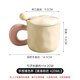 Jiwu Forest Ceramic Mug with Spoon Lid Cup Coffee Cup Couple Tea Cup Men and Women Large Capacity Yellow 420ml