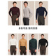 
BG GLAMURB light luxury brand men's sweater half turtleneck black pullover base shirt autumn and winter inner round neck sweater black 8885 L