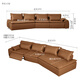 
Gujia Home [Clearing Collection Functional Sofa 2]-Not Supports Warehouse Delay Return Exchange Living Room Electric Sofa 6172 Baroque Brown Three-person Right Electric Free Lying