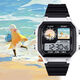 Sky Light Escape personajes de anime Customized Watch Customized Bidimensional Smart Sman Square Electronic Watch Model Model Students [Fashion Silver-Electronic Watch] Z3883 Light Escape Super Value Pack (batería extra larga + Embalaje de caja de regalo)