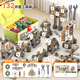 Newchi Children's educational screws toy tool box decoration tool set boy assembly screw birthday gift DIY disassembly and assembly toy 130pcs