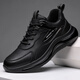 Belle Summer étanche, imperméable, semelle souple sans glissement sports en cuir souple et chaussures décontractées pour hommes chaussures de travail respirantes pour hommes chaussures en cuir confortables 9901 noir 39