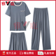 Yalu Sensing Pyjamas Modal Treey set Modal Set Summer 2025 Nouveau printemps et automne de grande taille des vêtements pour hommes d'âge moyen 1697-3 # 2xl [suggéré 140-160jin [Jin est égal à 0,5 kg]]]