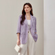 
Fiber Show [Intellect and capable temperament Lacele Suit Jacket] Large size women's fat mm2025 summer new style 2694 purple 4XL