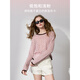 Drei Farbe 2025 Sommer neuer loser gestreifte Langschläfen gestricktes Pullover Hemd Klimaanlage Hemd Hemd Pullover Pullover M hellrosa Streifen M 160/84a