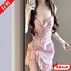 
ZUQT Bikini Swimsuit Women's Three-Piece Set Slide Female Conservative Seaside Vacation Niche Hot Spring Swimsuit Water 9882 Blue XL [Suggested 106-124Jin [Jin equals 0.5 kg]]