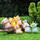
Creative tilted head zodiac DIY decoration accessories mini desktop small ornaments children toy model gifts 12 cute zodiac signs set