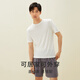 
Jinsanta men's basic base coat silk T-shirt shirt top deep sleep silk pajamas YZMDA701 white-single top XL