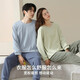 
Urban beauty lady couple one male and one female pajamas 2025 spring pure cotton round neck home clothing set 16787 men's style XL