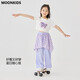 Cooles Kapitel (Kuzhang) Mädchen Sommerset 2025 Neue Sommerkleidung Kinder Dopamin tragen Hose Girls Kurzarm Street Tanzleistung Anzug 9889 Weiß Kurzarm T-Shirt 120 cm